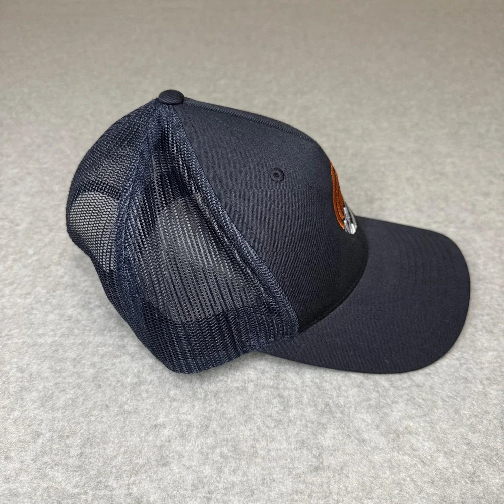 Mountain Sunrise Embroidered Trucker Outdoor Hike Hat Navy Blue Richardson 112